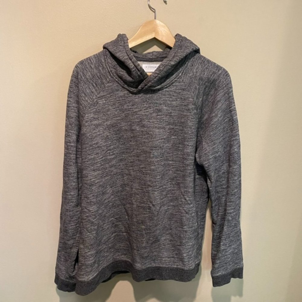 Everlane Men’s Pullover Hoodie - Large, Marled Gray
